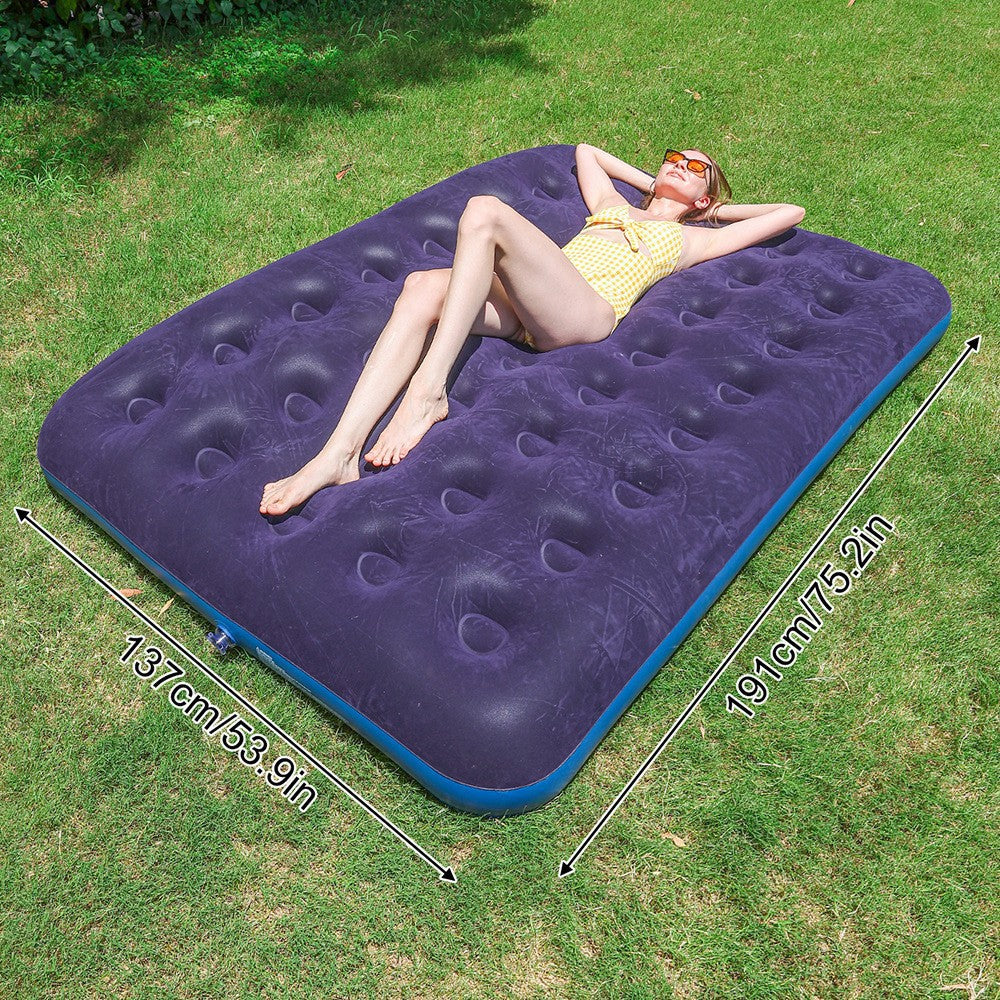 Colchón hinchable de lujo con superficie de terciopelo suave