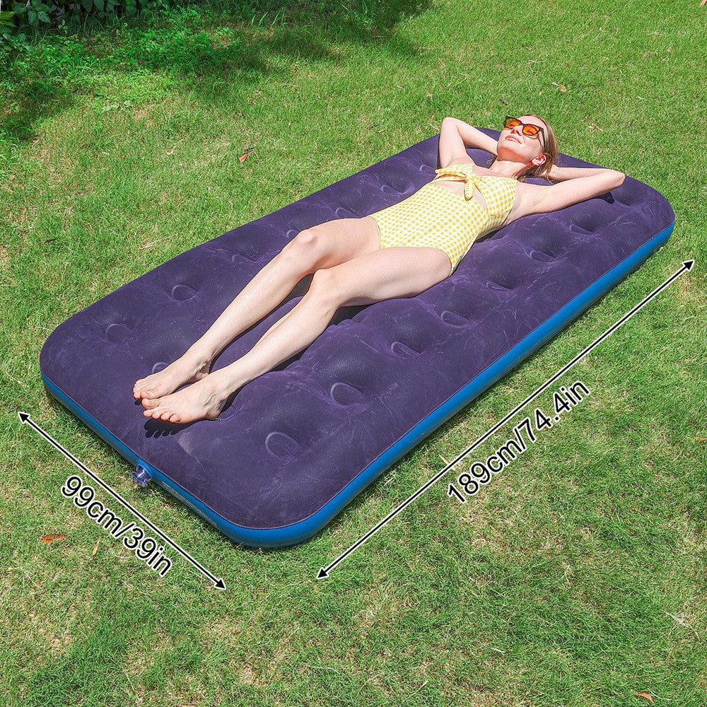 Colchón hinchable de lujo con superficie de terciopelo suave