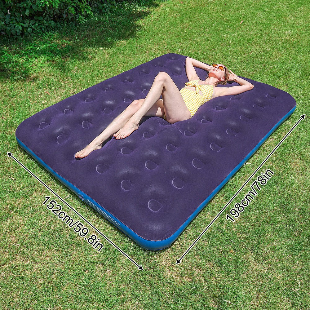 Colchón hinchable de lujo con superficie de terciopelo suave