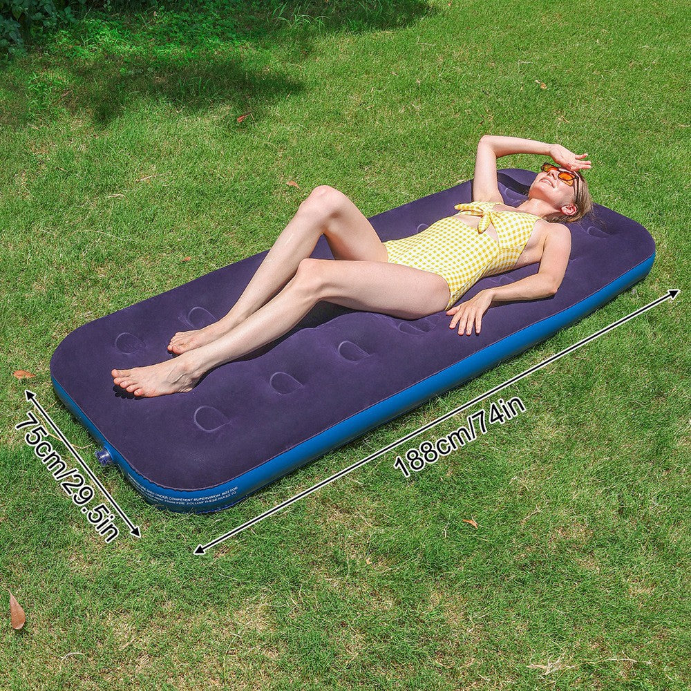 Colchón hinchable de lujo con superficie de terciopelo suave