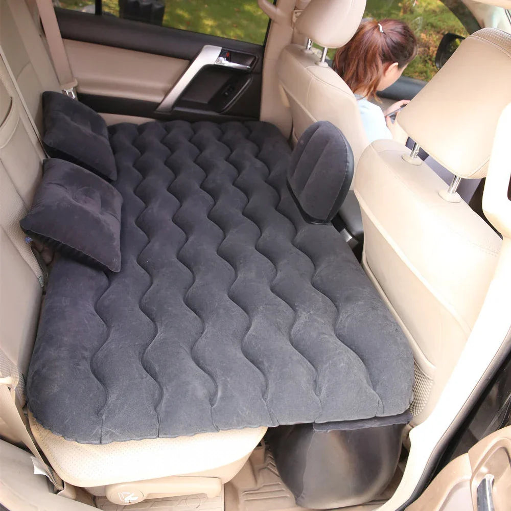 Colchón inflable para coche con almohadas y kit de reparación