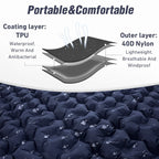 Colchoneta inflable de camping con almohada integrada