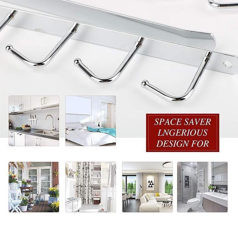 Colgador bajo mueble con 6 ganchos