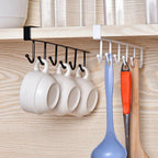 Colgador bajo mueble con 6 ganchos