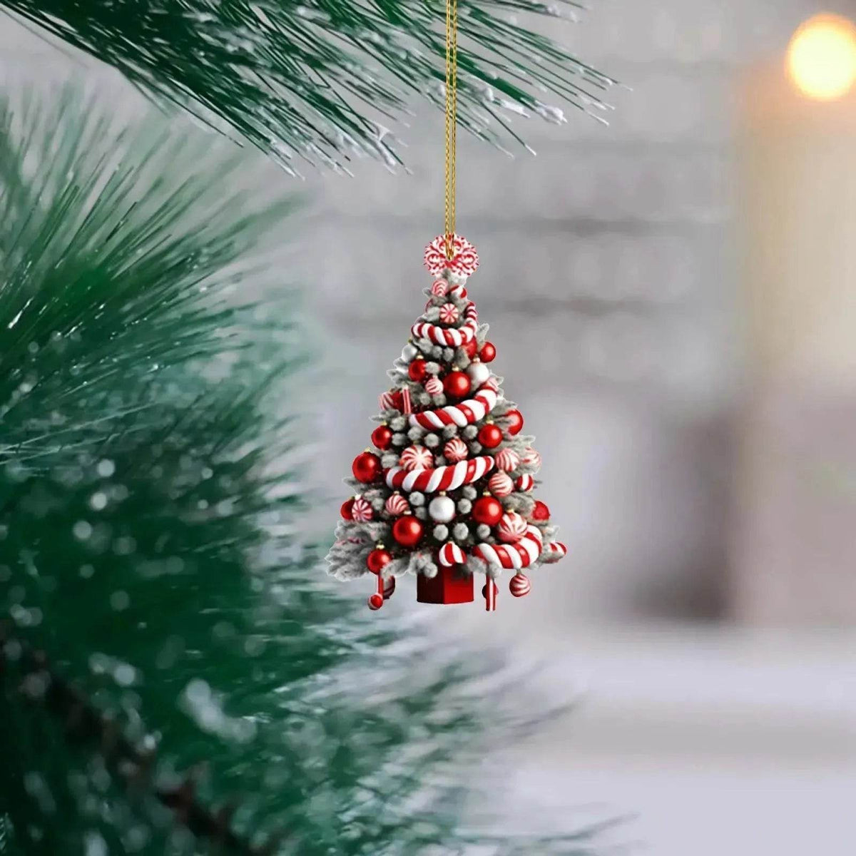 Colgante decorativo de árbol de Navidad en acrílico