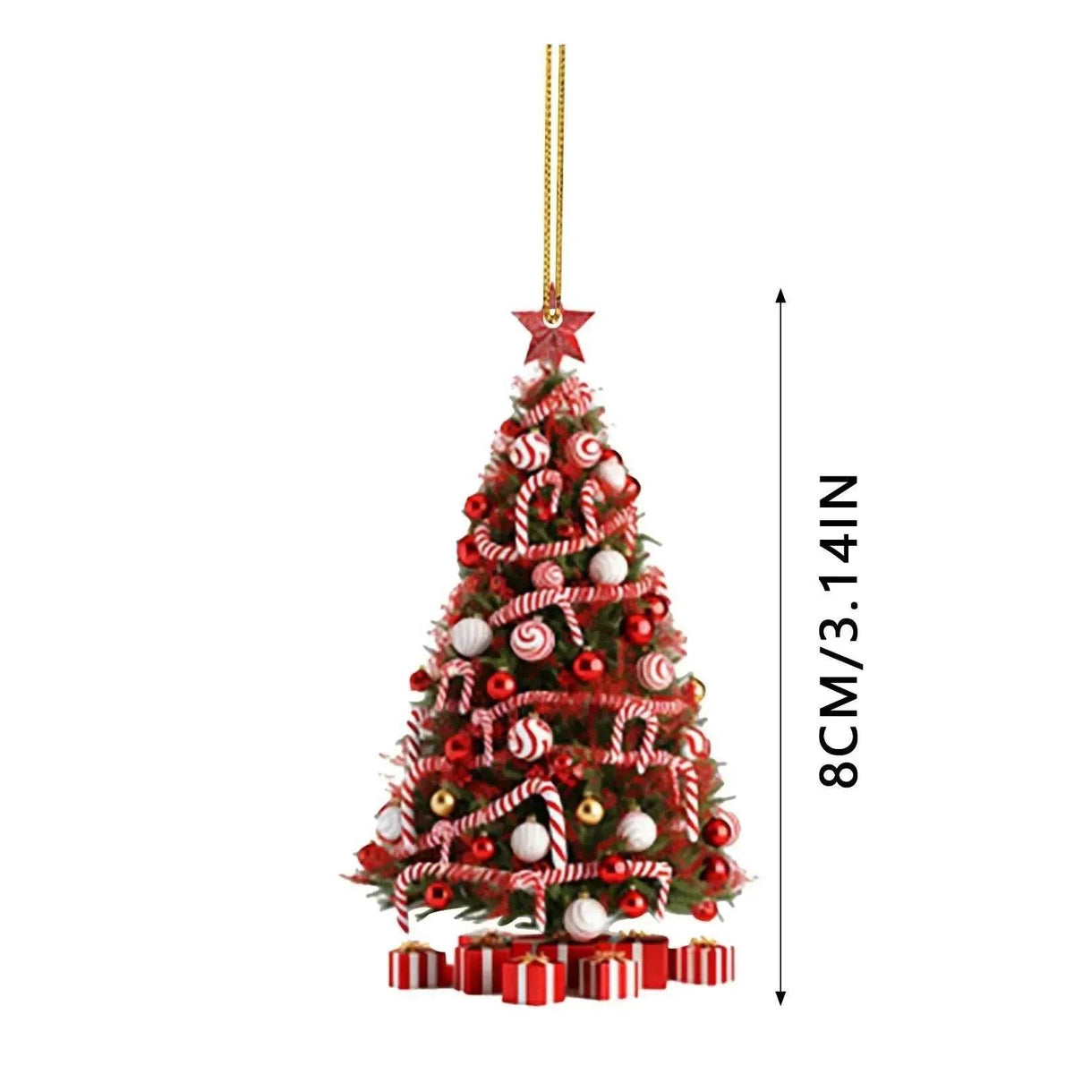 Colgante decorativo de árbol de Navidad en acrílico