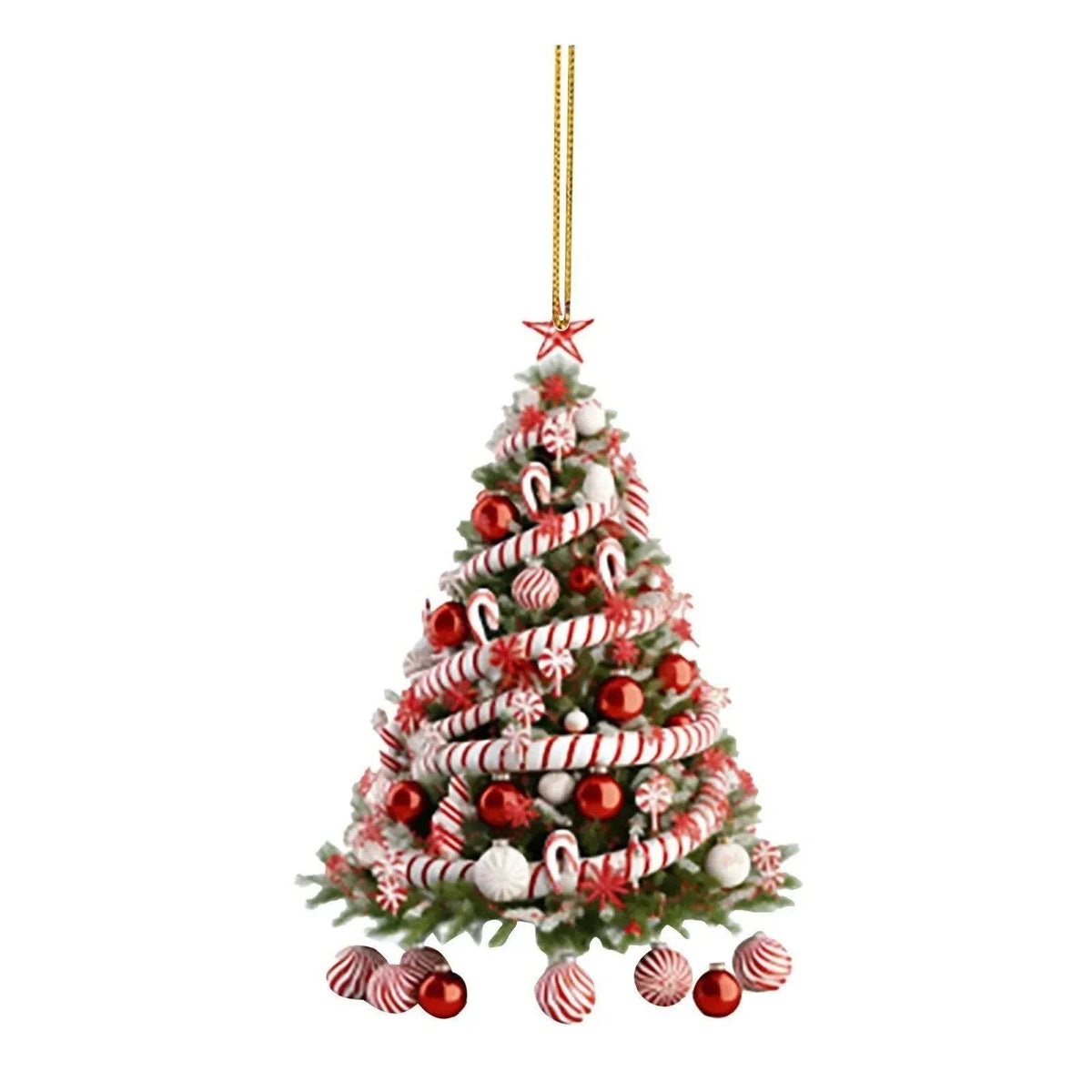 Colgante decorativo de árbol de Navidad en acrílico
