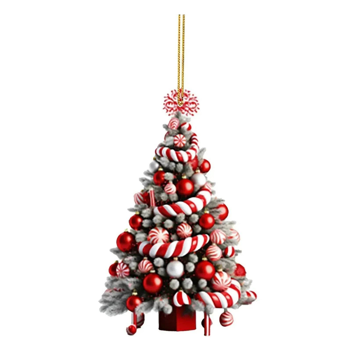 Colgante decorativo de árbol de Navidad en acrílico