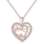Collar con corazones entrelazados