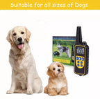 Collar de adiestramiento electrónico para perros con vibración y tono, alcance de 792 m, impermeable y recargable con ma