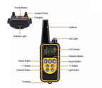 Collar de adiestramiento electrónico para perros con vibración y tono, alcance de 792 m, impermeable y recargable con ma
