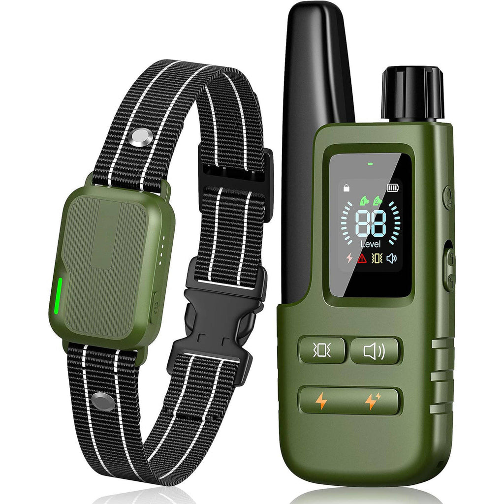 Collar de adiestramiento para perros con mando a distancia, alcance de 1006 m, collar ajustable para perros de 4,5 a 54 