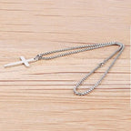 Collar de cruz de acero inoxidable para hombre – Diseño clásico y elegante