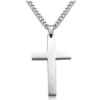 Collar de cruz de acero inoxidable para hombre – Diseño clásico y elegante