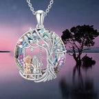 Collar de la amistad con árbol de la vida calado