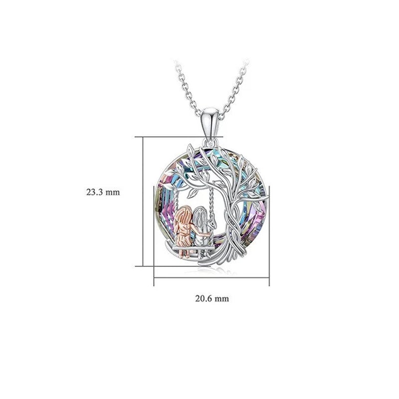Collar de la amistad con árbol de la vida calado