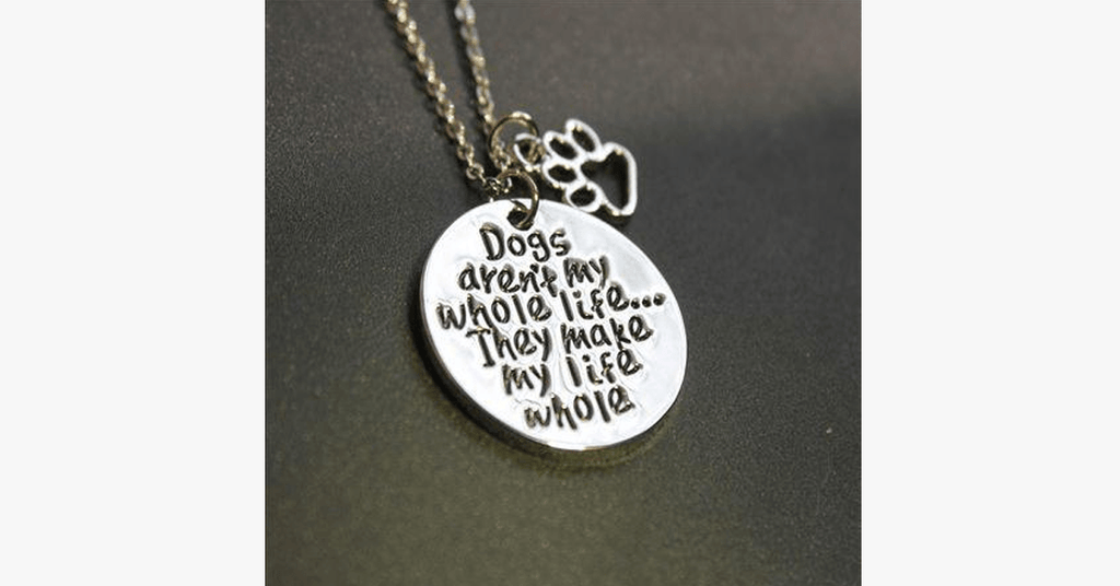 Collar «Dogs make my life complete» para amantes de los perros