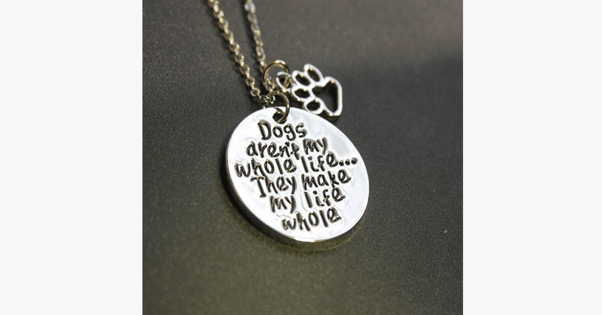 Collar «Dogs make my life complete» para amantes de los perros