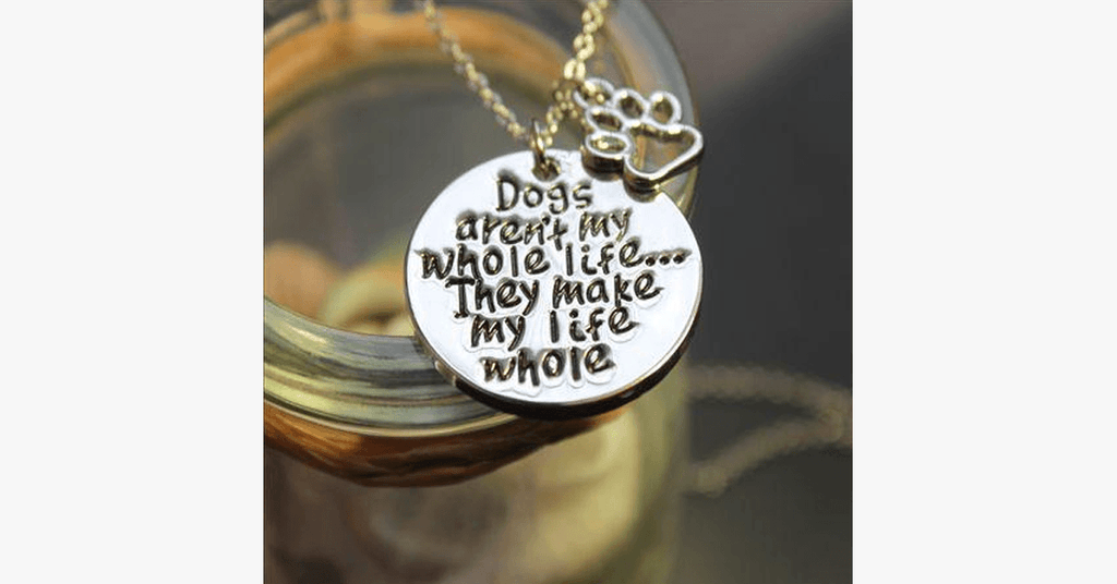 Collar «Dogs make my life complete» para amantes de los perros