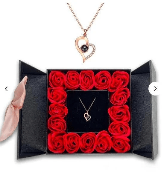 Collar «Te quiero» en 100 idiomas - Set de regalo único