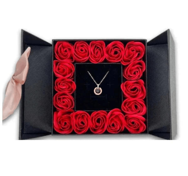 Collar «Te quiero» en 100 idiomas - Set de regalo único