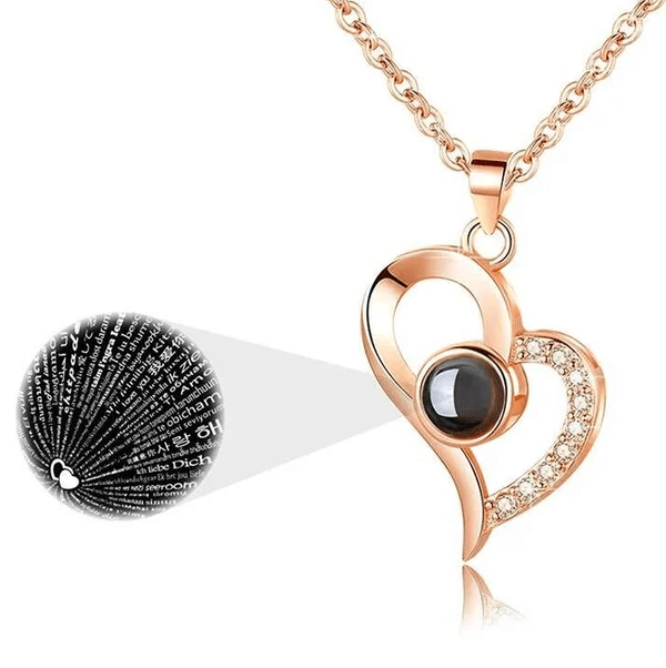 Collar «Te quiero» en 100 idiomas - Set de regalo único