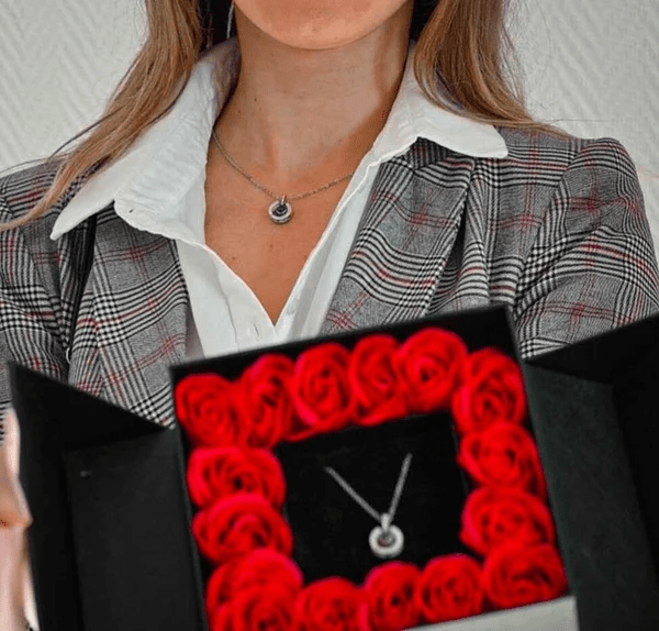 Collar «Te quiero» en 100 idiomas - Set de regalo único