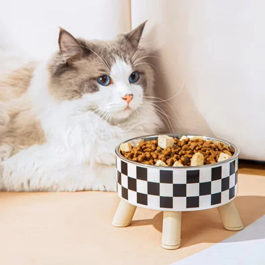 Comedero elevado de lujo para perros y gatos