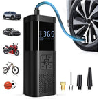 Compresor de aire portátil con pantalla LCD y luz LED – Inflador 150 PSI para coches, bicicletas y equipamiento deportiv