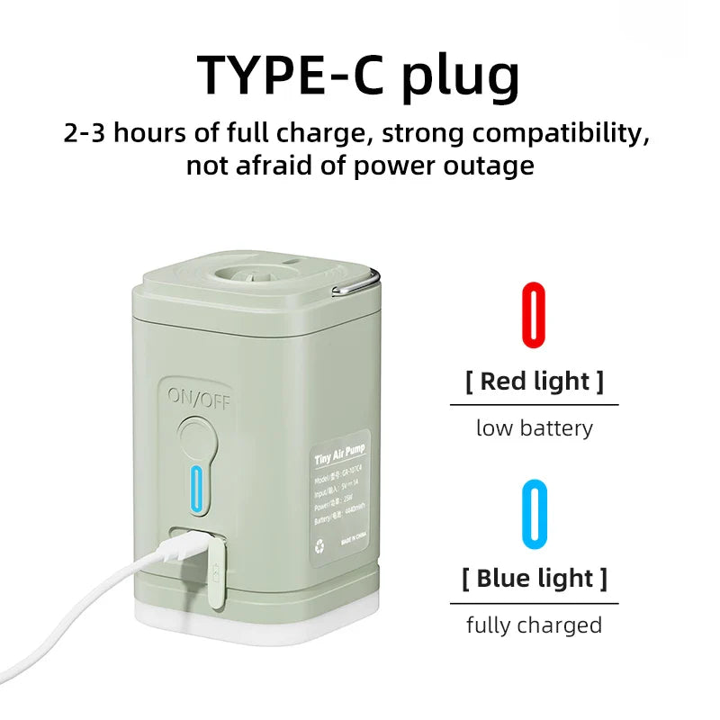 Compresor de aire eléctrico mini inalámbrico 3 en 1