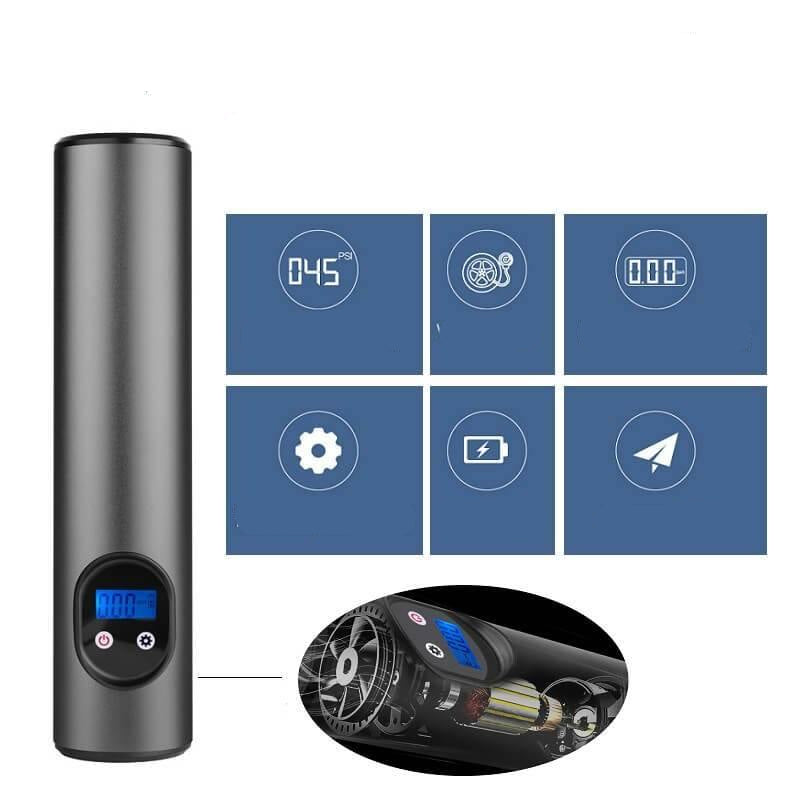 Compresor de aire eléctrico portátil con pantalla digital