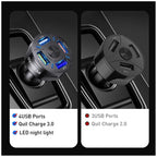 Conector de carga rápida 4 en 1 para coche