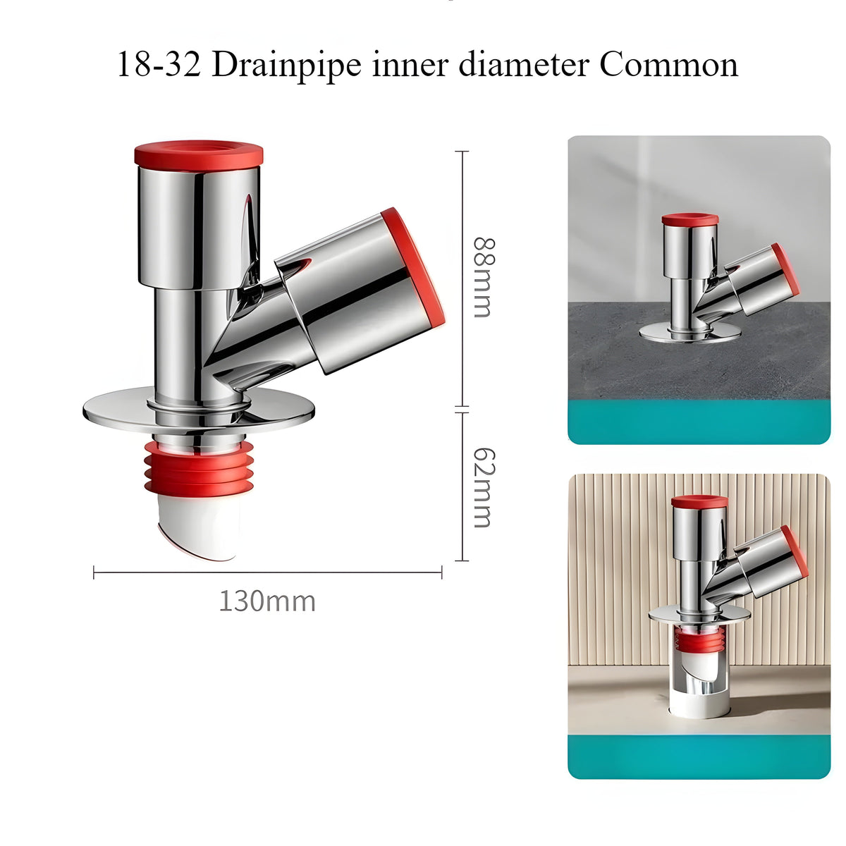 Conector de desagüe antiolor para lavadora