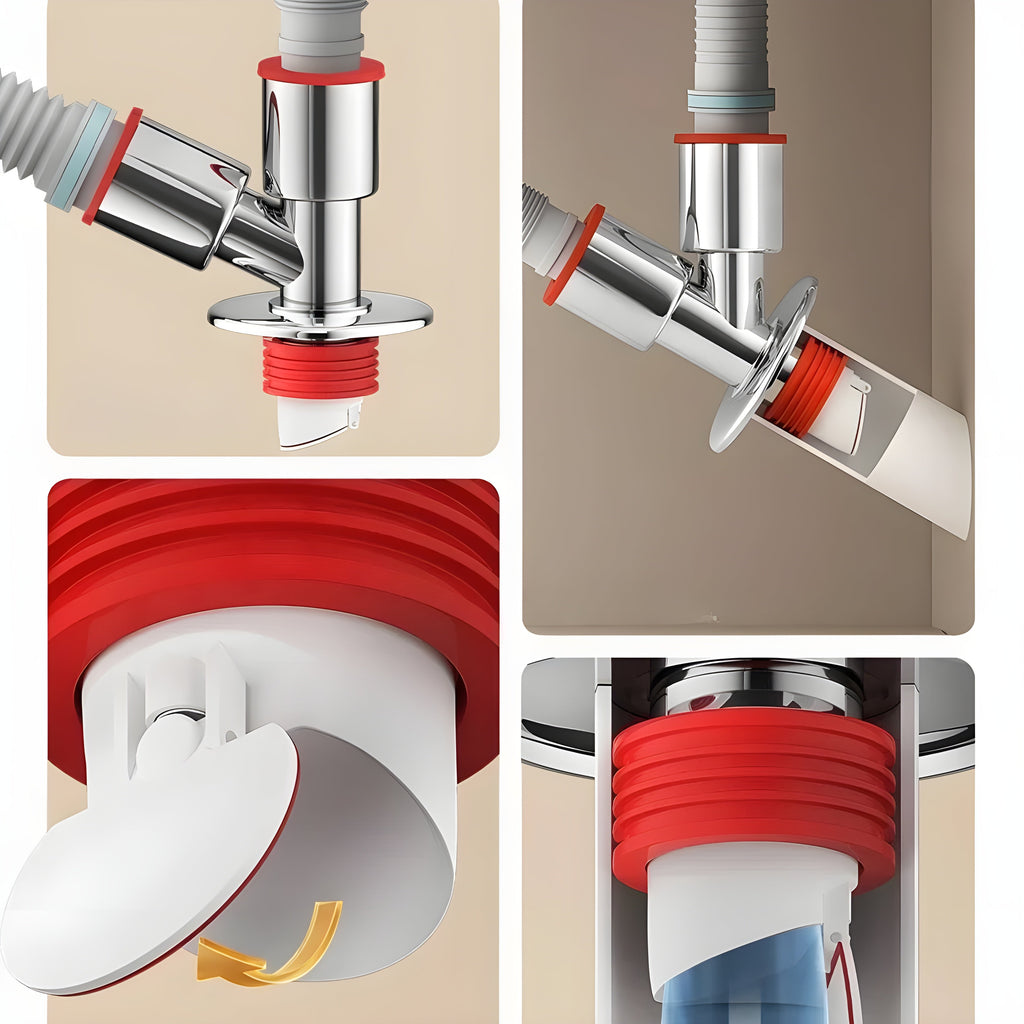 Conector de desagüe antiolor para lavadora