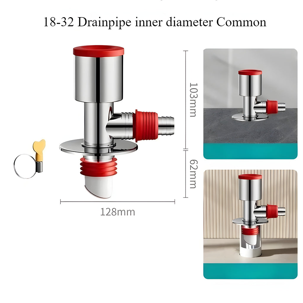 Conector de desagüe antiolor para lavadora