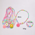 Conjunto de bisutería infantil con colgante de flor