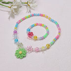 Conjunto de bisutería infantil con colgante de flor