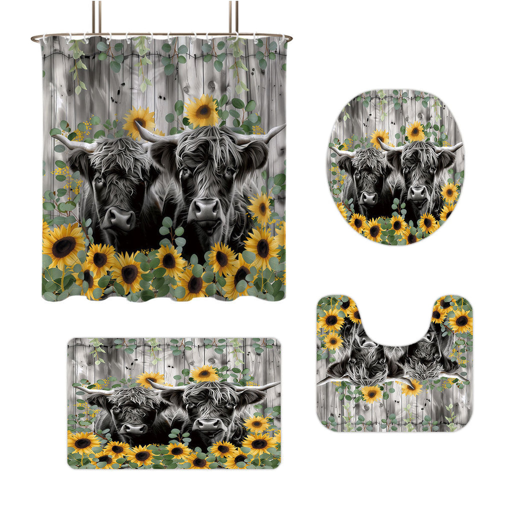 Conjunto de baño con estampado floral digital