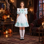 Conjunto de disfraz de vestido de sirvienta con volantes