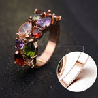 Conjunto de joyas con circonitas de colores para mujer