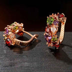 Conjunto de joyas con circonitas de colores para mujer