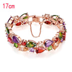 Conjunto de joyas con circonitas de colores para mujer