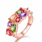 Conjunto de joyas con circonitas de colores para mujer