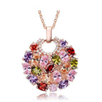 Conjunto de joyas con circonitas de colores para mujer