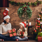 Corona de Navidad boho con cascabeles para puerta y pared