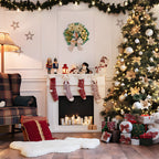Corona de Navidad con Belén y luces LED