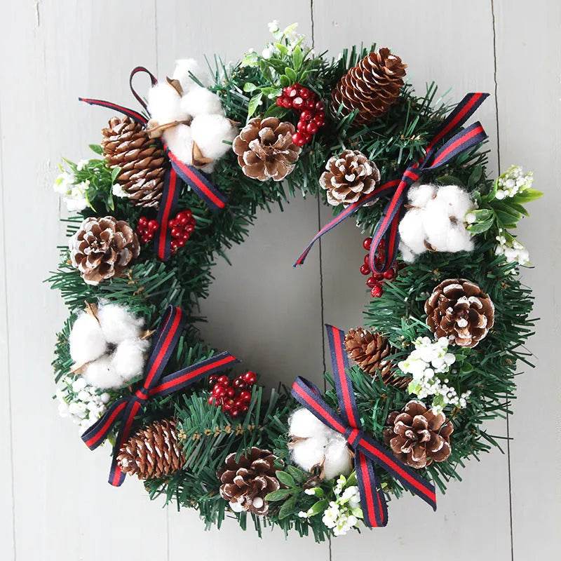 Corona de Navidad decorativa de PVC de 30 cm o 40 cm