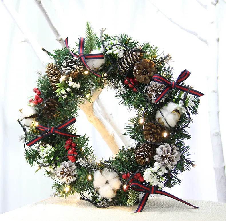 Corona de Navidad decorativa de PVC de 30 cm o 40 cm