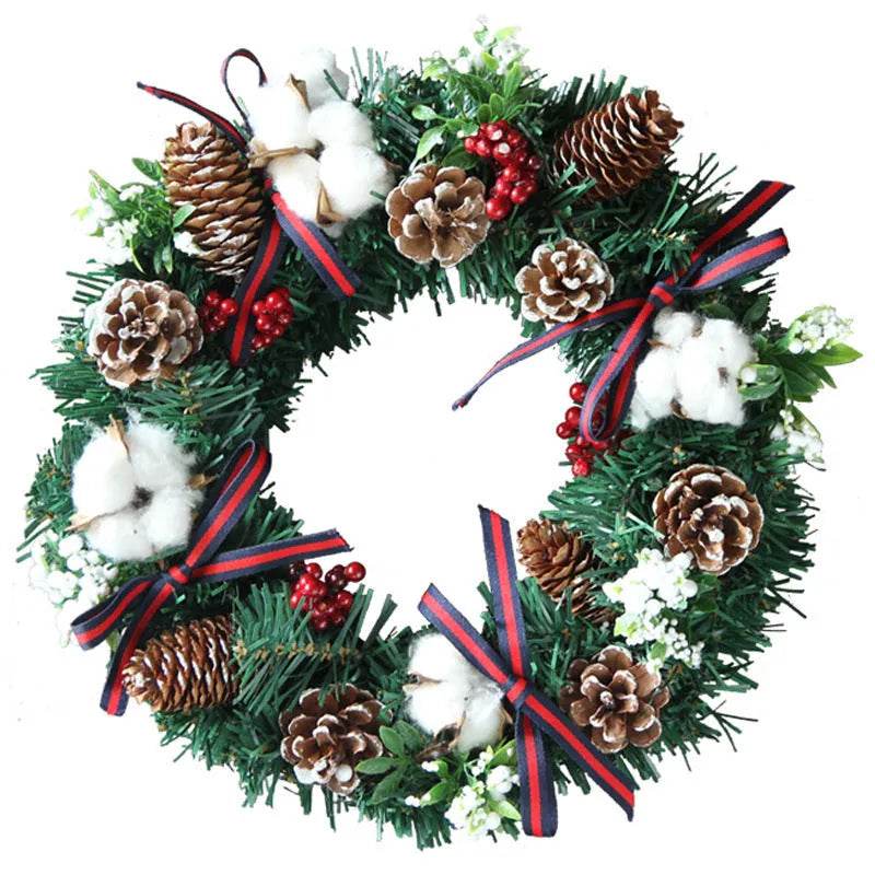 Corona de Navidad decorativa de PVC de 30 cm o 40 cm