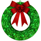 Corona de Navidad iluminada de 50 cm hecha a mano con 140 luces LED